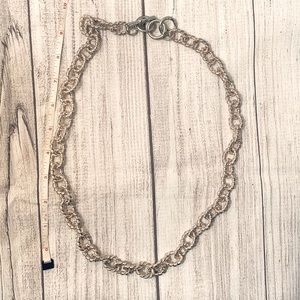 Silver Large Chain Link Necklace